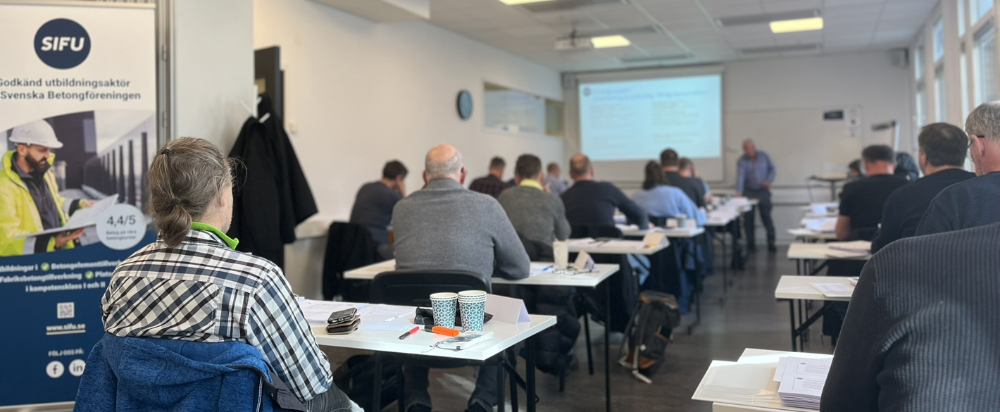 I veckan startade SIFU i gång det första genomförandet av den nya kursen: Platsgjutning klass I-U | Omcertifiering